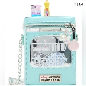Betsey Johnson Blue and Silver Crossbody Bag dishwasher